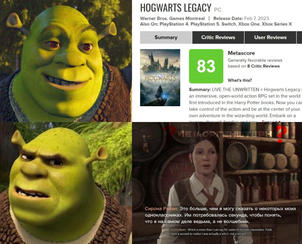 Мемы про hogwarts legacy