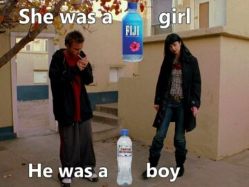 She was a girl he was a boy