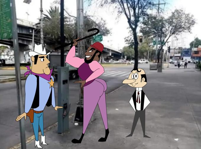 Animan Studios x Güero Balazos Gesture Sky Tree Cartoon Plant Art