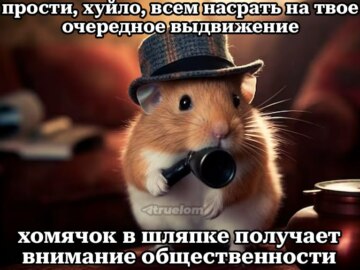 хомяк в шляпе