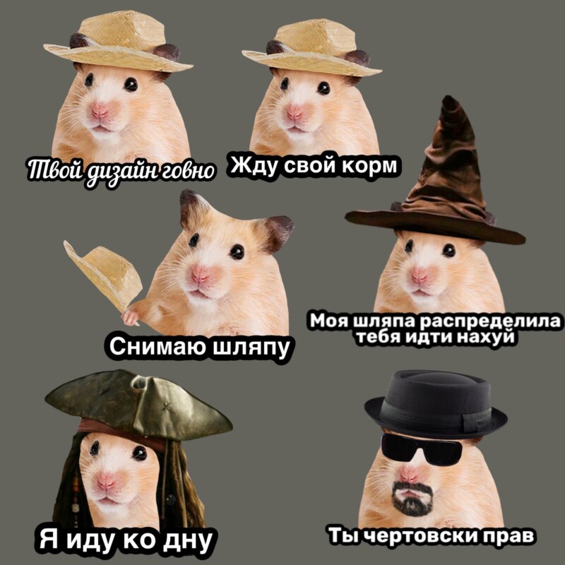 хомяк в шляпе